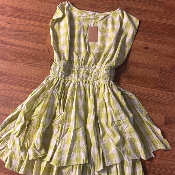 Rujuta Sheth Dresses & Skirts - NWT Rujuta Sheth Anthropologie Green Gingham Dress